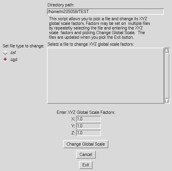 Set File Global Scale window